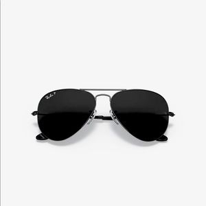Ray-Ban Black/ Black Polarized Aviators